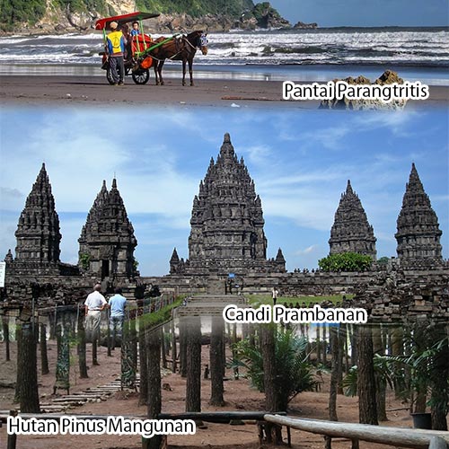 1D Trip Jogja Prambanan Hutan Pinus Parangtritis
